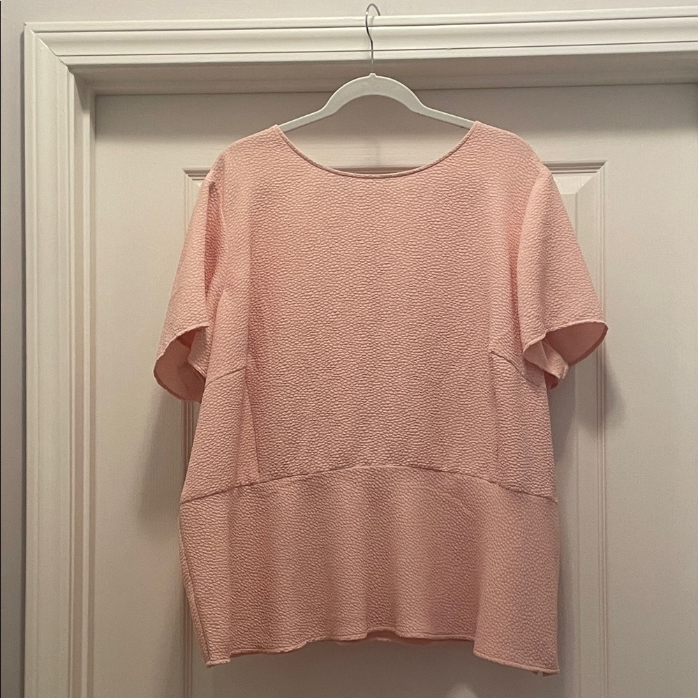 Talbots Soft Pink‎ Textured Blouse